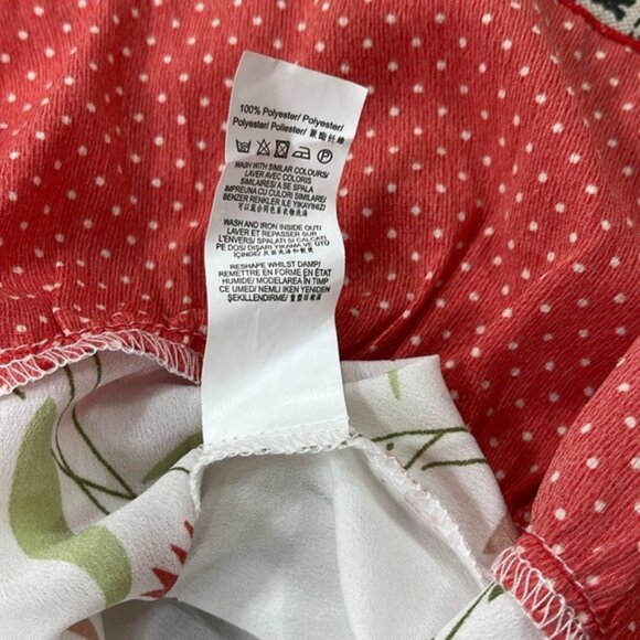 MISSGUIDED Floral Polka Dot Wrap A-Line Dress - Picture 16 of 16